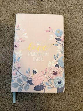 Pink Floral Hardcover Journal - Inspirational 'We Love' Notebook